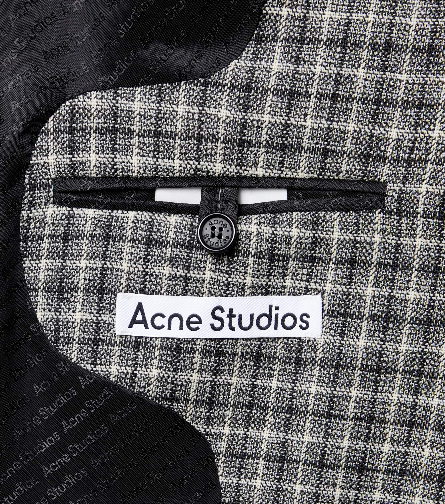 Checked wool suit jacket - 7