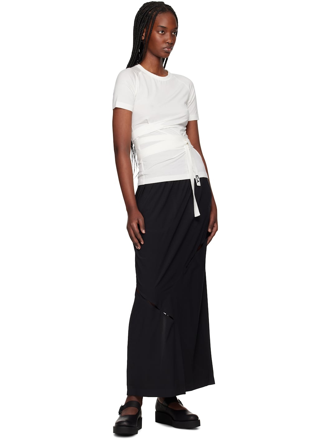 Black Slit Maxi Skirt - 4