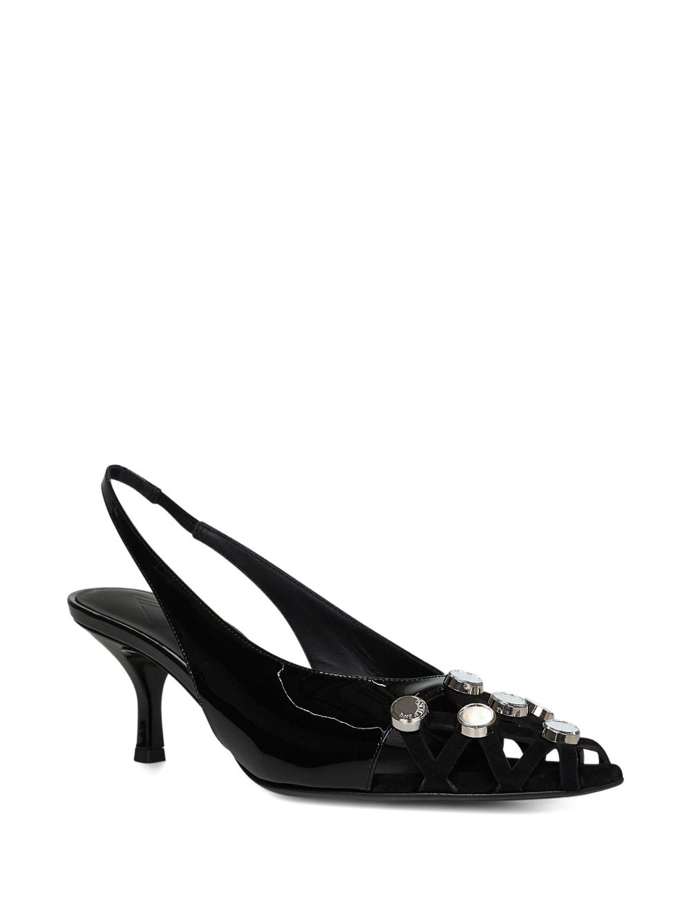 50mm leather slingback pumps - 2