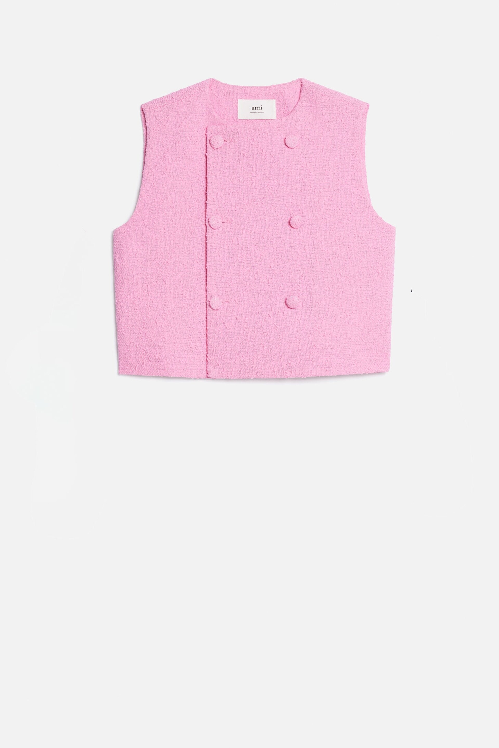 Double Breasted Sleeveless Jacket - 1