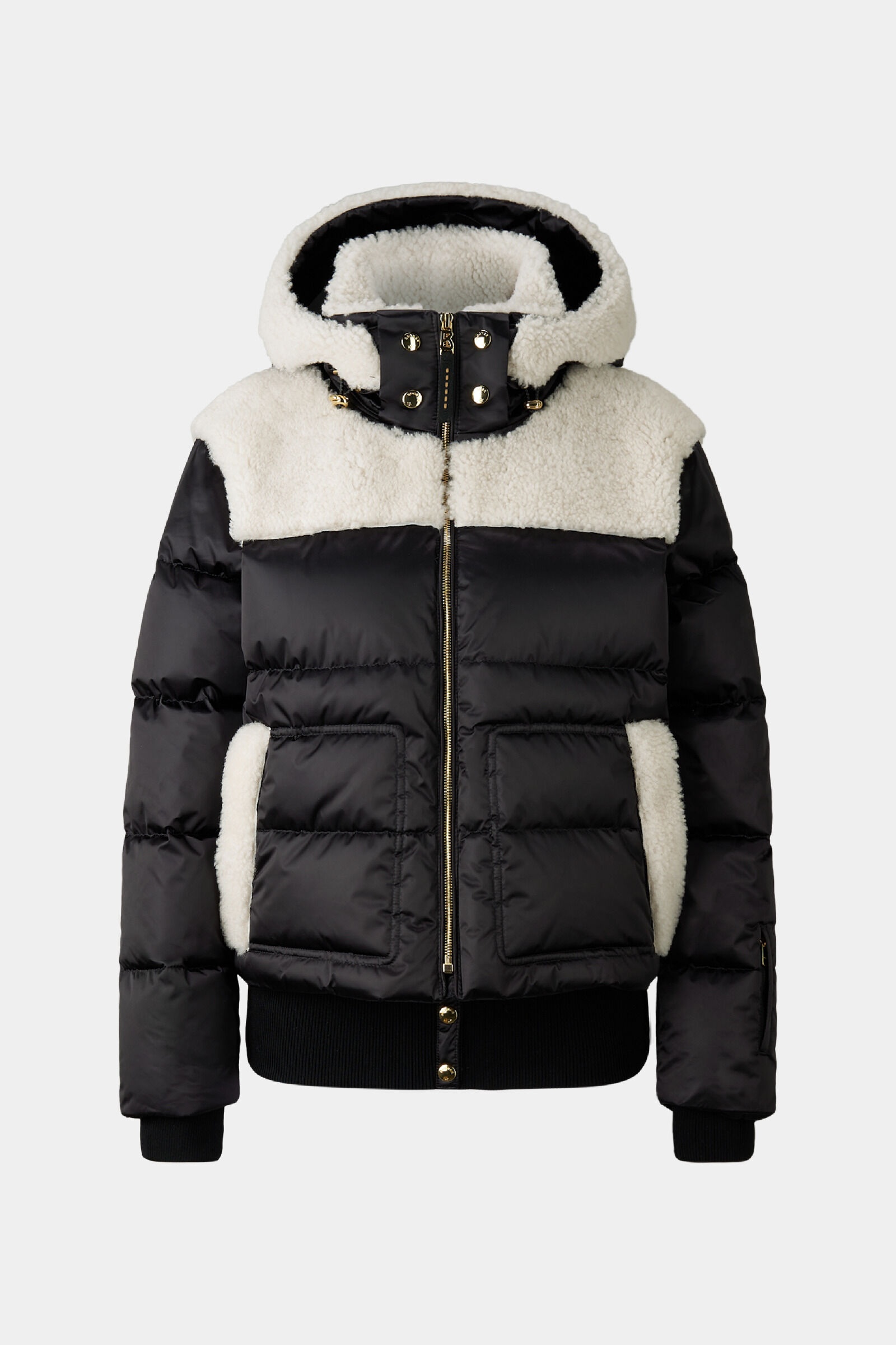 Dia Down ski jacket in Black/Off-white - 1