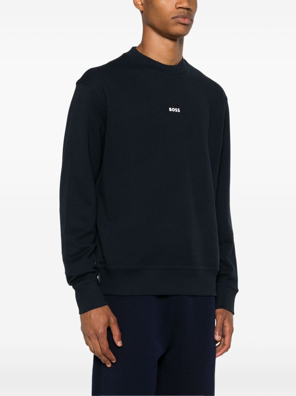 rubberised-logo cotton sweatshirt - 3