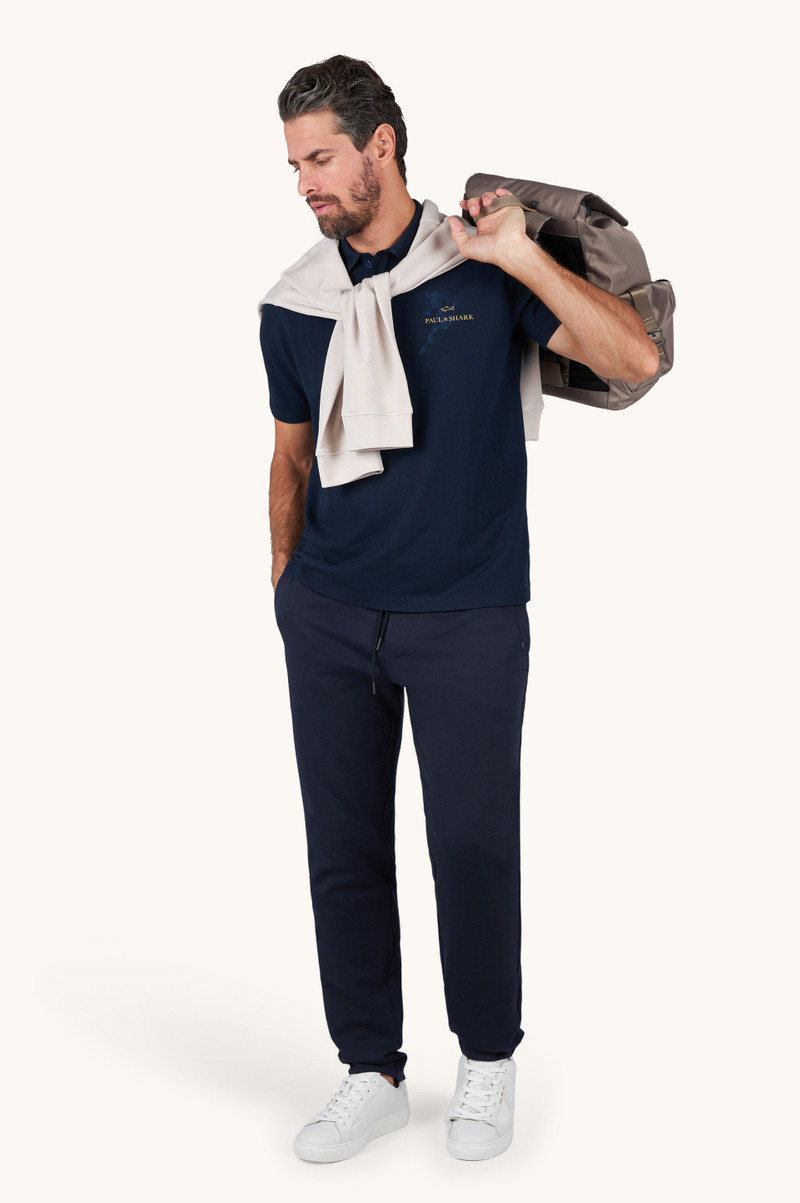 Paul & Shark COTTON PIQUÉ POLO SHIRT WITH YEAR OF THE HORSE PRINT outlook