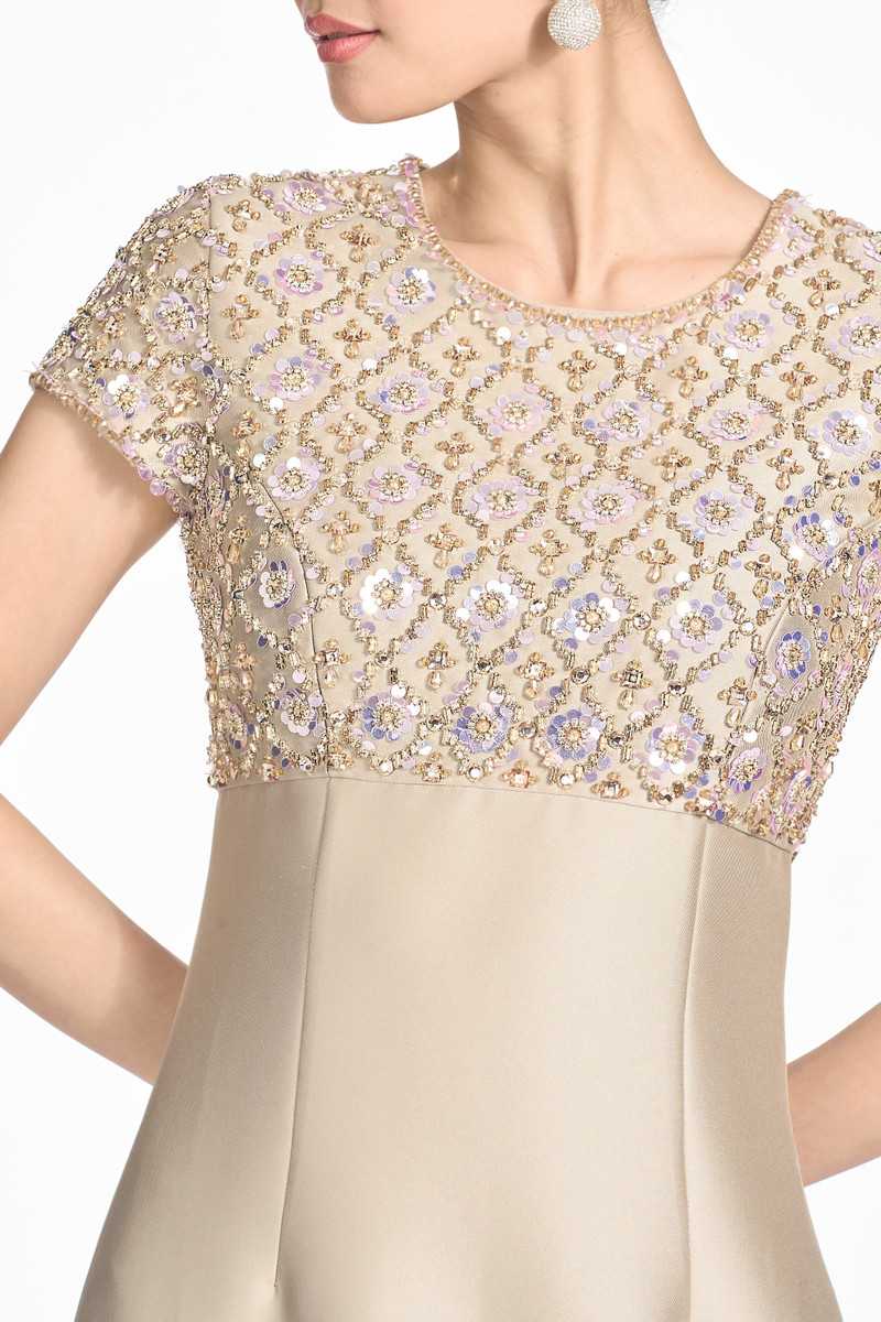 EMBELLISHED AMSTERDAM GOWN - CRYSTALINE PEWTER 4