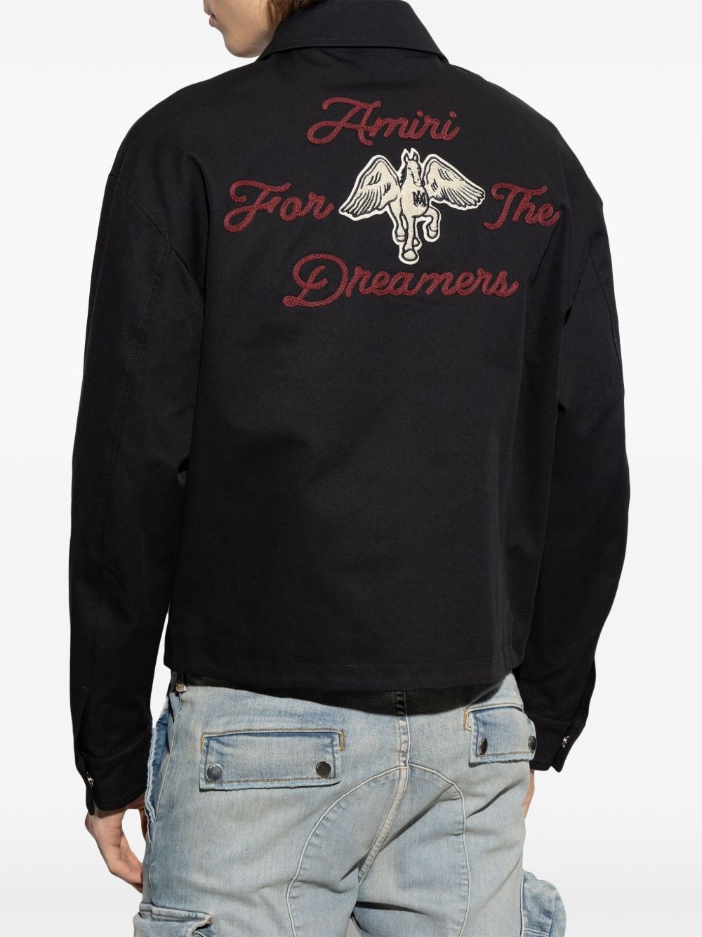 logo-embroidered jacket - 4