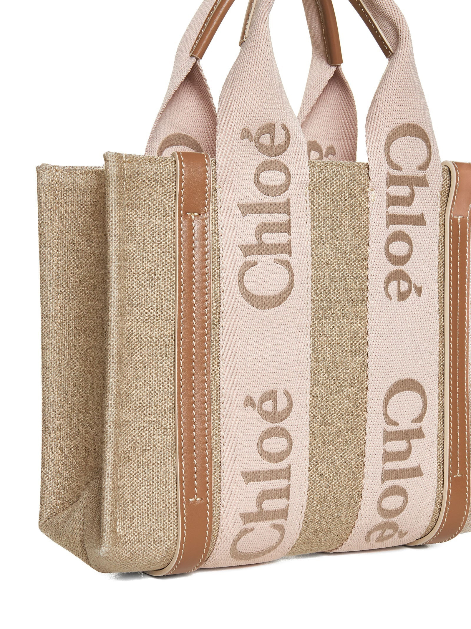 Chloé Women Woody Linen Small Tote Bag By Chloè<Br/> - 5