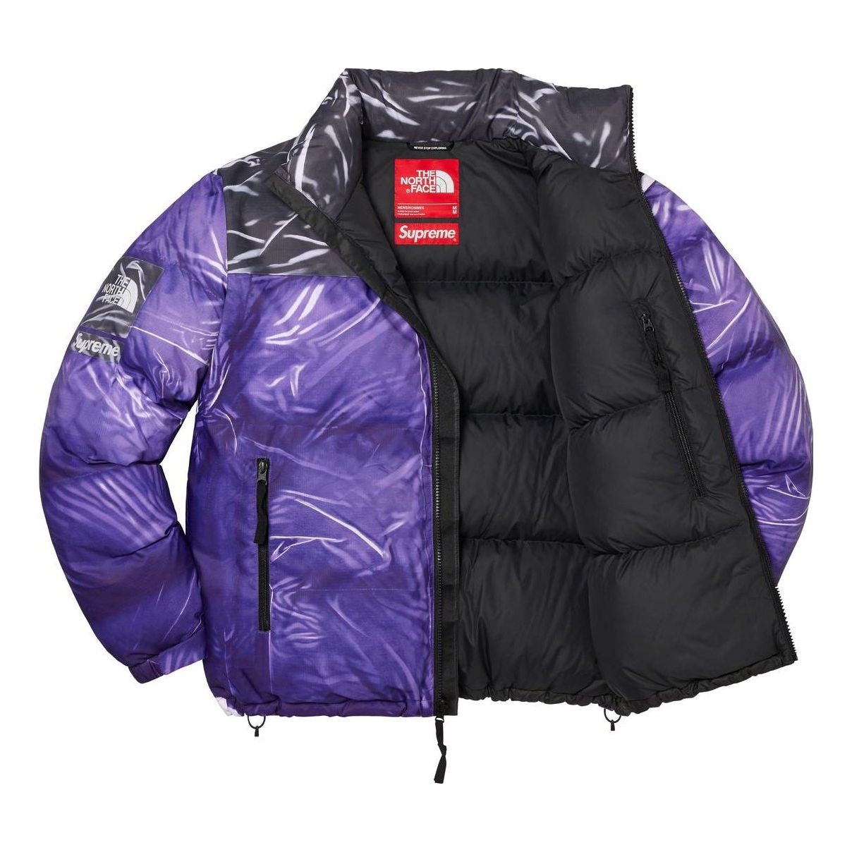 Supreme x The North Face Printed Nuptse Jacket 'Purple Black' SUP-SS23-077 - 3