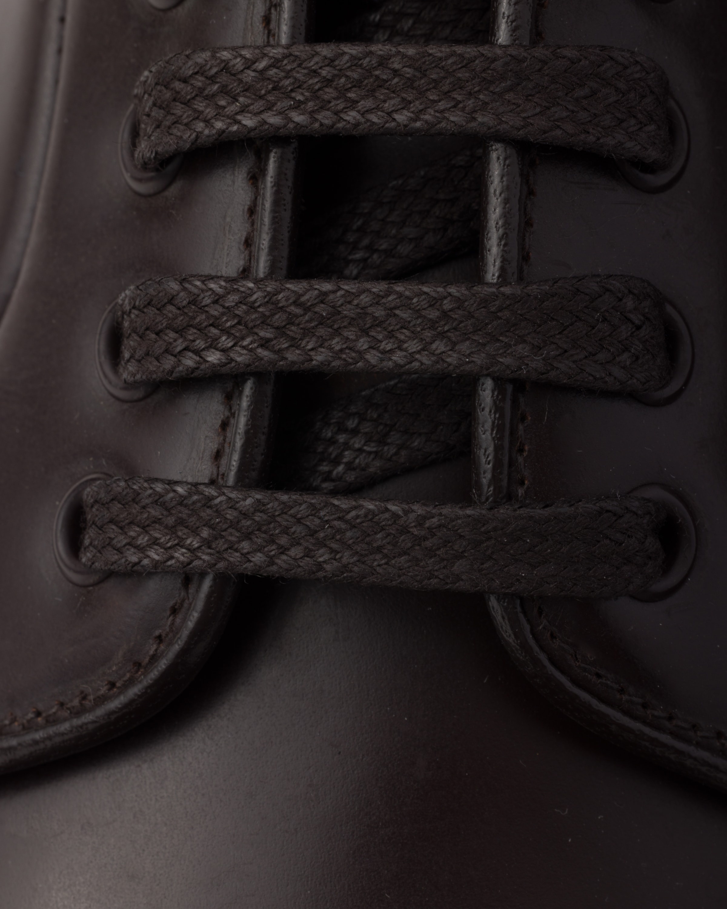 Brushed leather derby shoes - 6