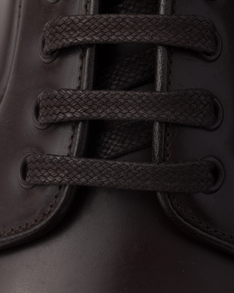 Brushed leather derby shoes 6