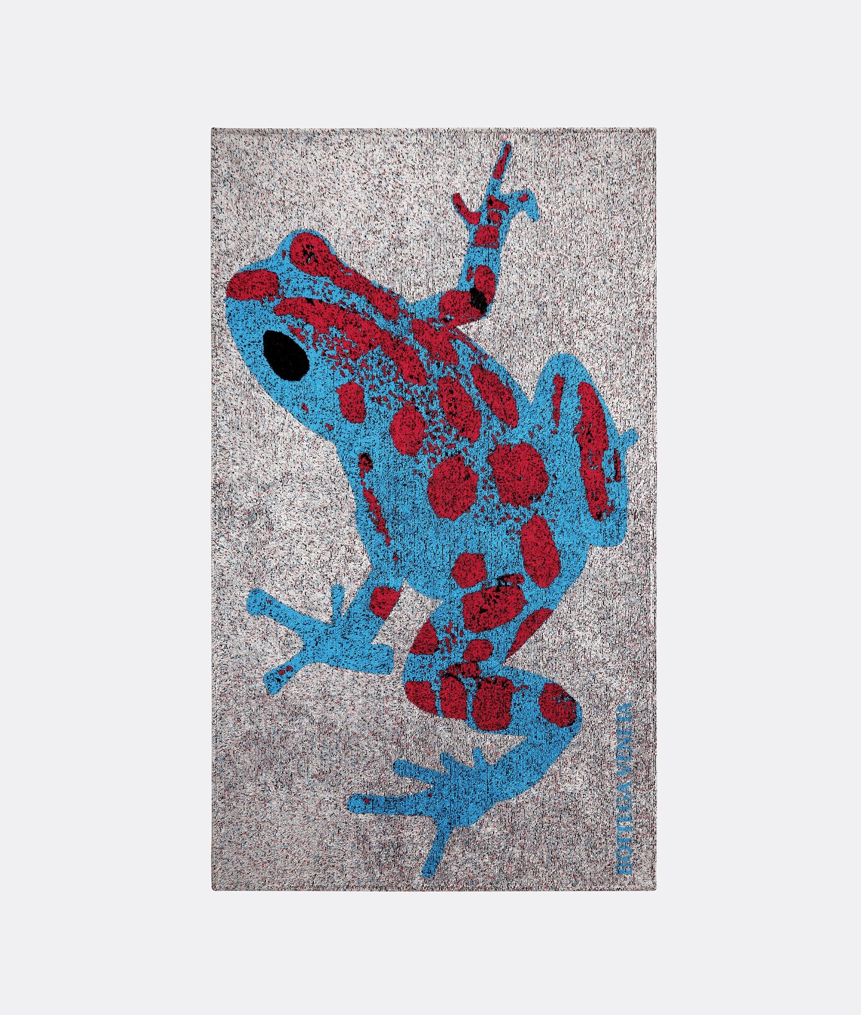 cotton terry frog jacquard beach towel - 1