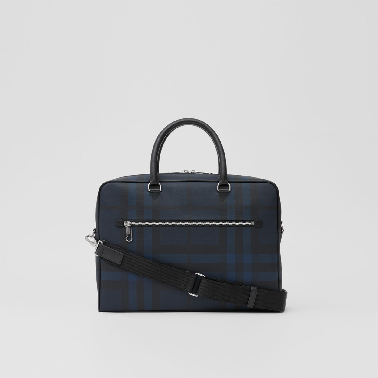 London Check and Leather Briefcase - 8