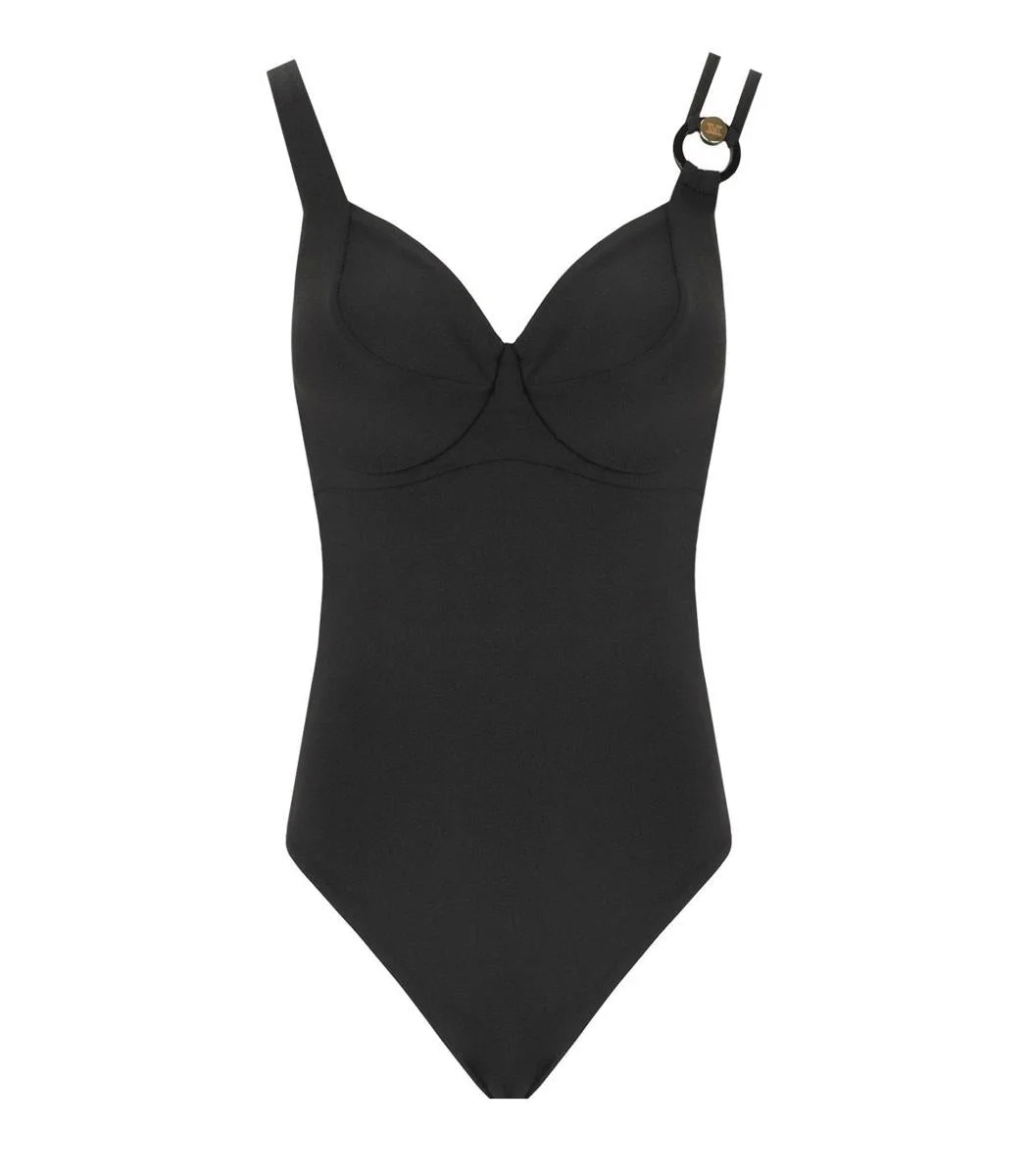 Max Mara Corinna C Cup Black Swimsuit - 1
