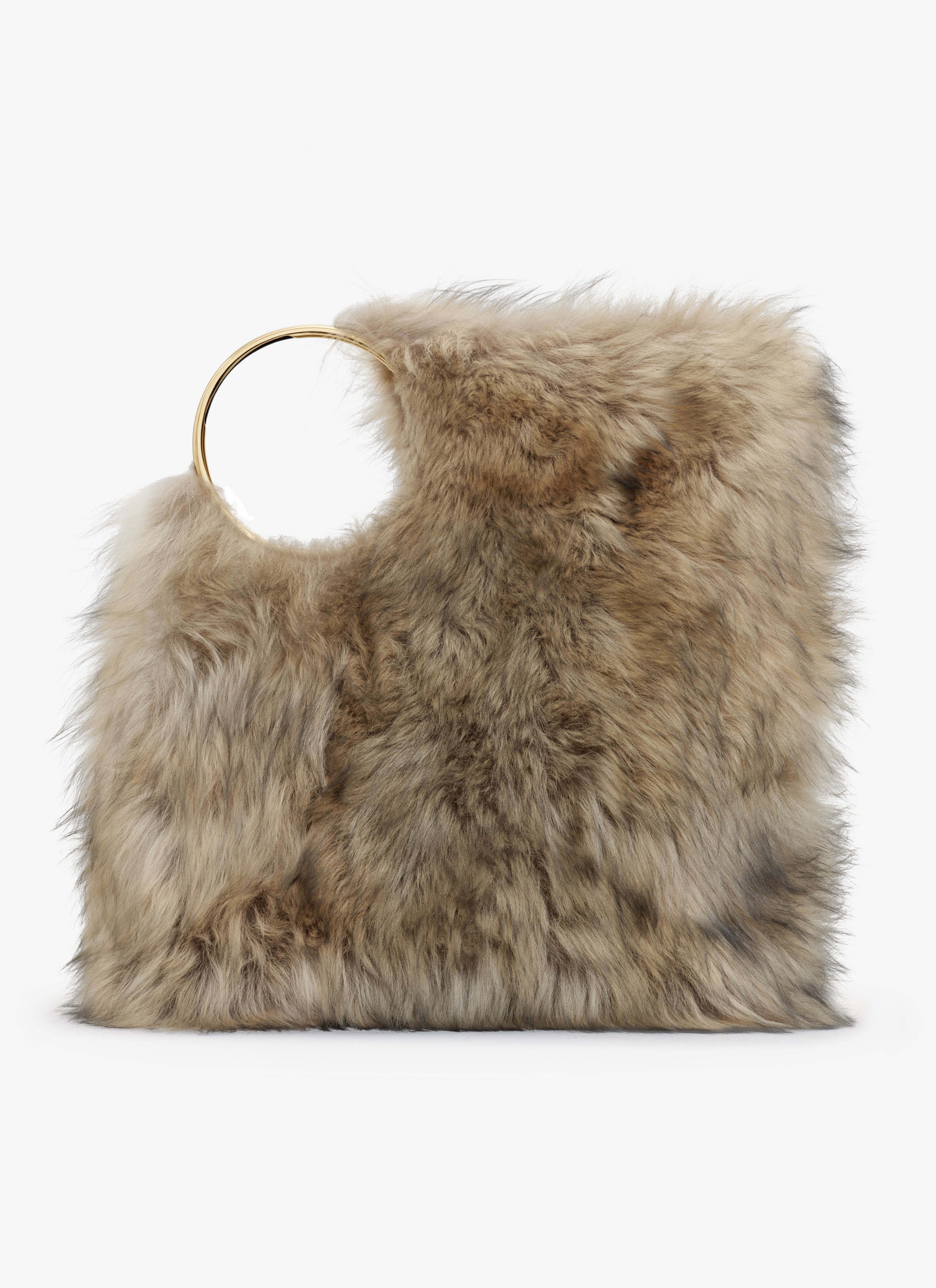 RING XL TOTE BAG IN SHEARLING - 1