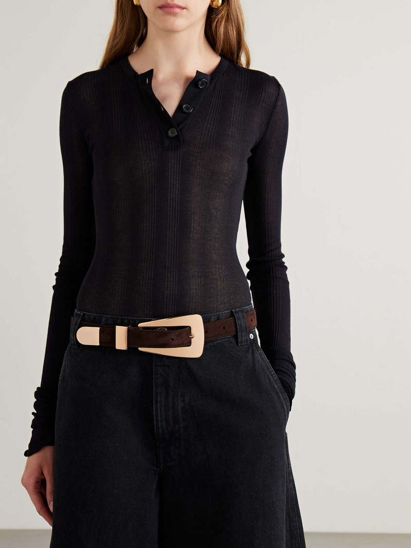 KHAITE Lucca suede belt outlook