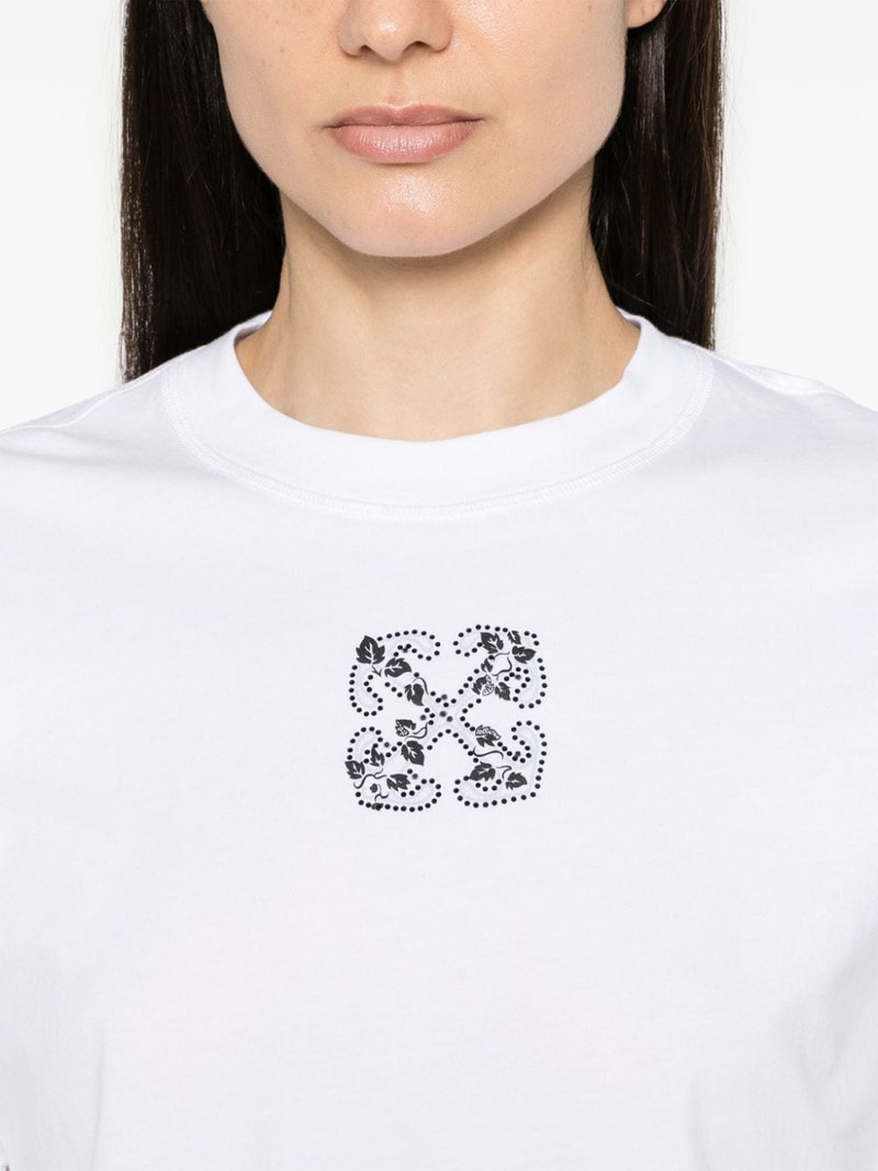 Bling Leaves S Arrow crop T-shirt 5