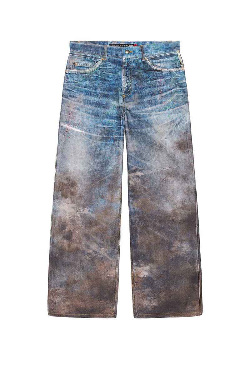 Andersson Bell Unisex Festival Mud Printed Jeans outlook