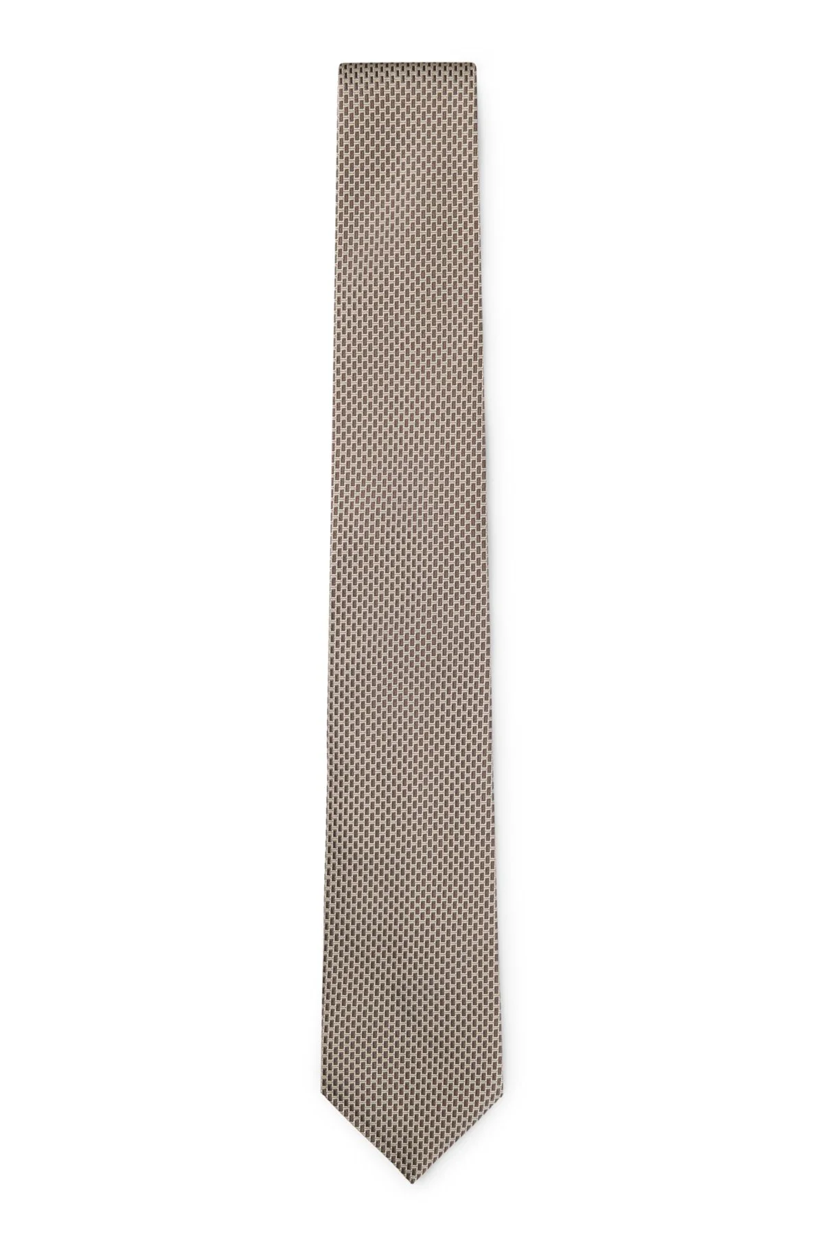 PATTERNED TIE IN ITALIAN-MADE SILK - 1