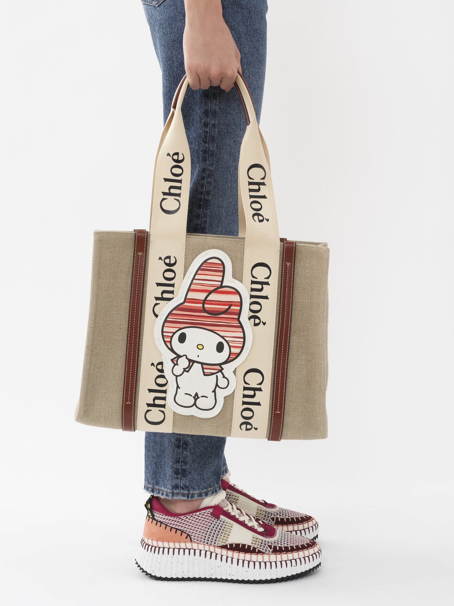 MY MELODY FOR CHLOÉ MEDIUM WOODY TOTE BAG - 1