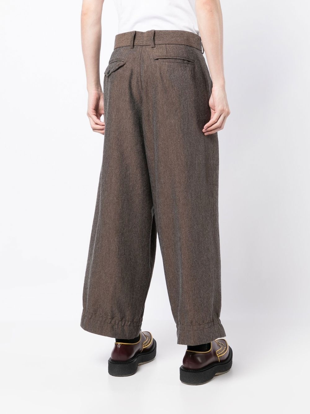 cropped wide-leg trousers - 4