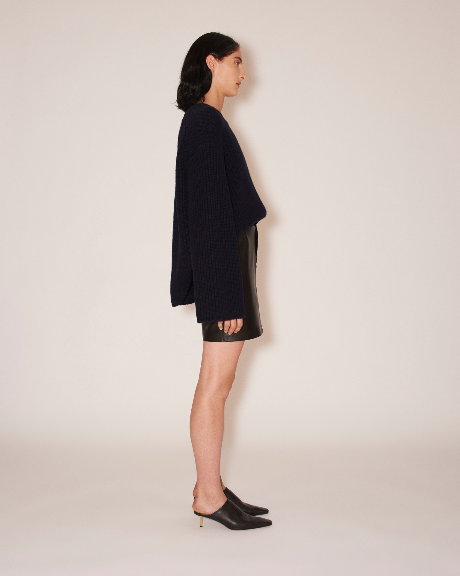MAURA - Cashmere-merino chunky sweater - Navy - 2