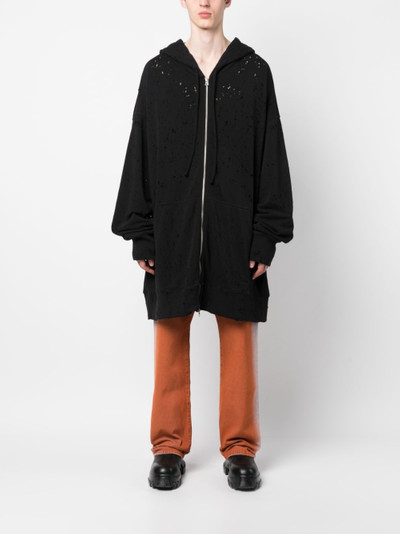 MM6 Maison Margiela oversize perforated hooded jacket outlook