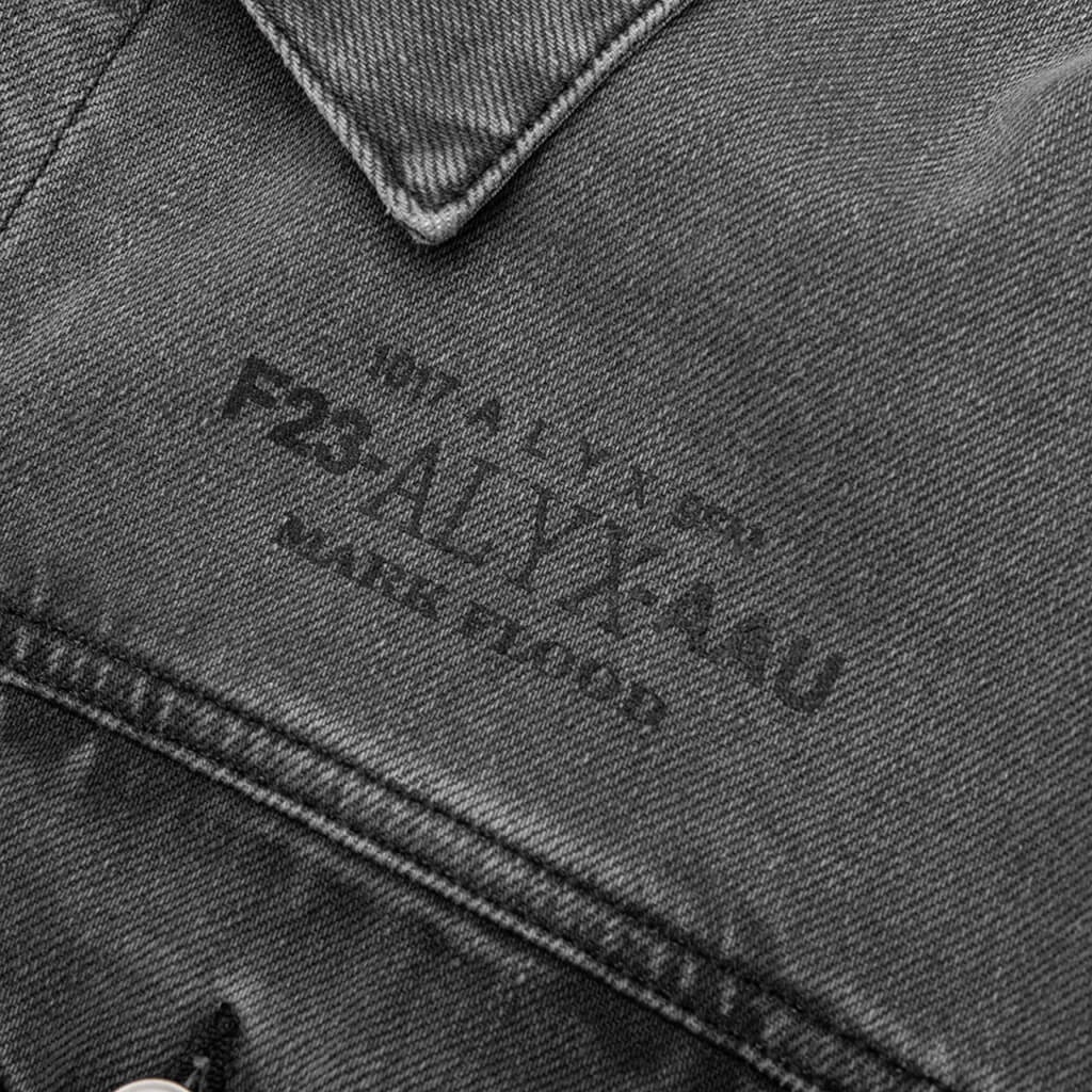 MARK FLOOD SQUARE DENIM JACKET - WASHED BLACK - 3