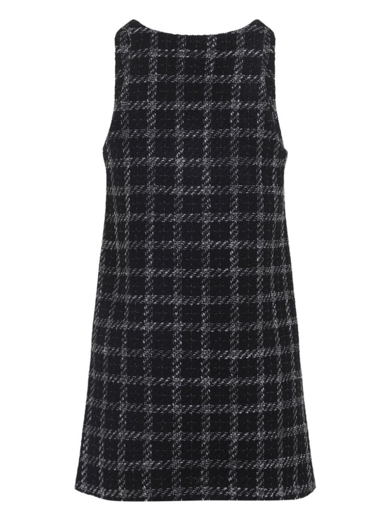 Diesel checked V-neck mini dress outlook