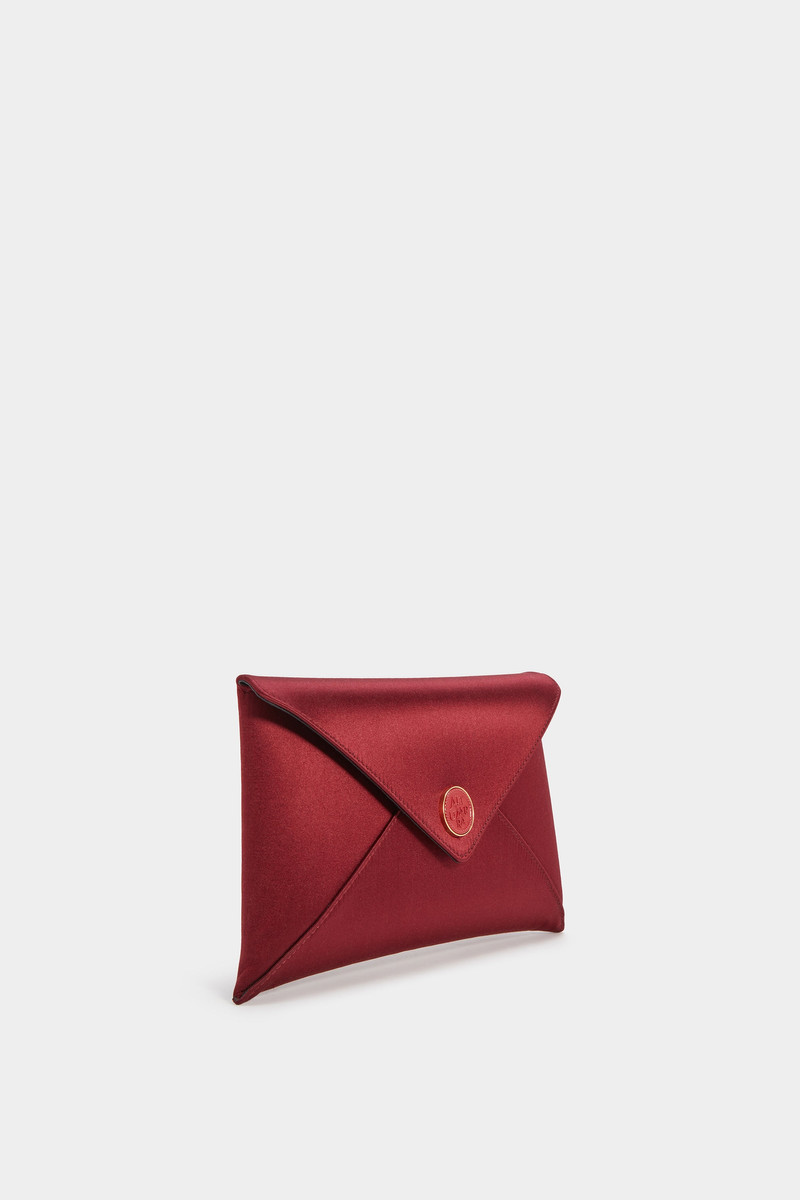 'MEDALLION' ENVELOPE CLUTCH SATIN 3