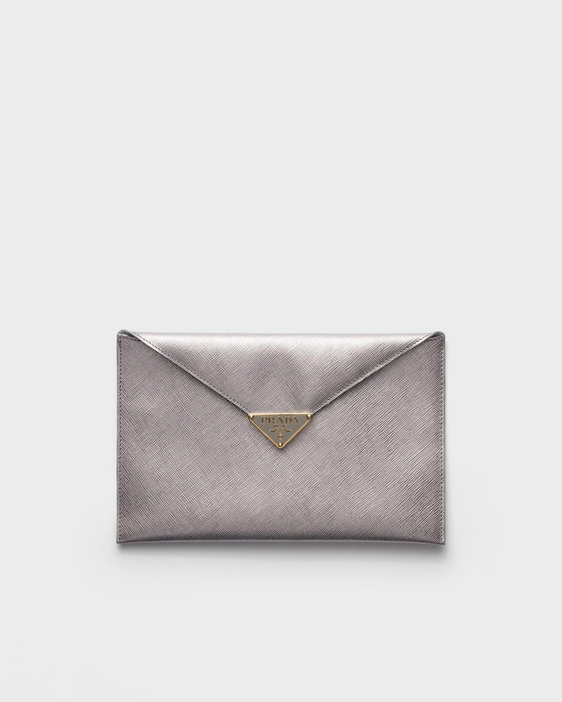 Saffiano leather envelope clutch 1