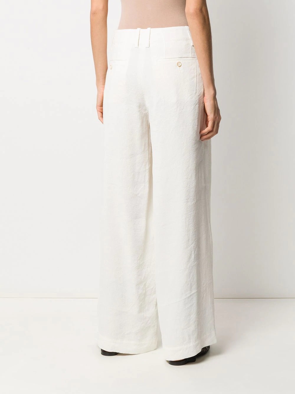 wide leg linen trousers - 3