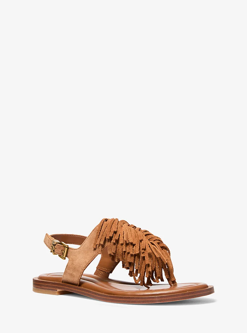 Indra Fringed Suede Sandal - 1