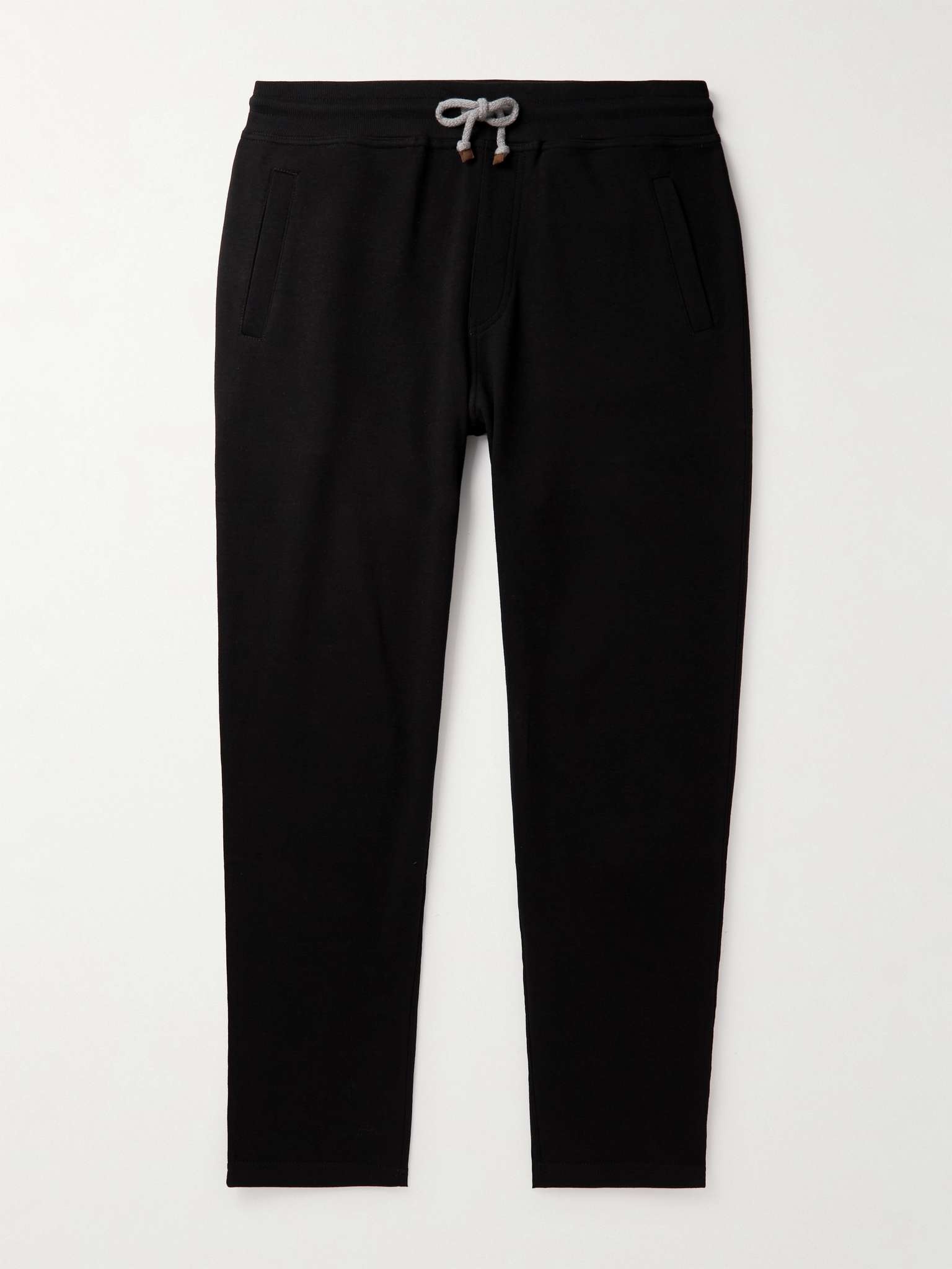 Straight-Leg Cotton-Blend Jersey Sweatpants - 1