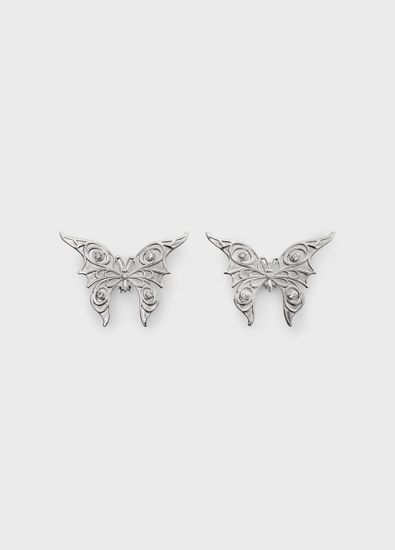 Blumarine METAL BUTTERFLY EARRINGS WITH GLASS SETTINGS outlook