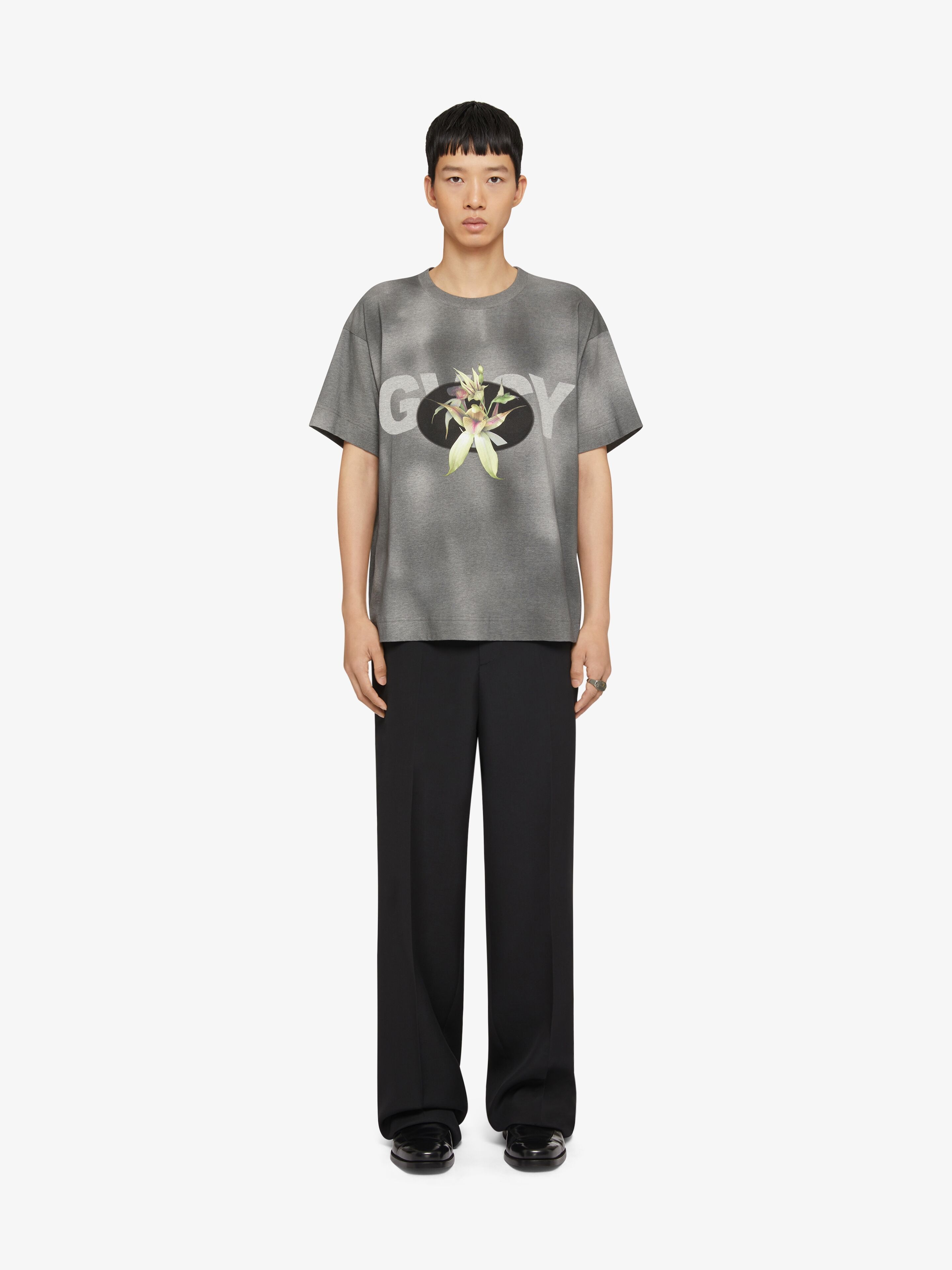 GIVENCHY FLOWER BOXY FIT T-SHIRT IN TIE AND DYE COTTON - 2