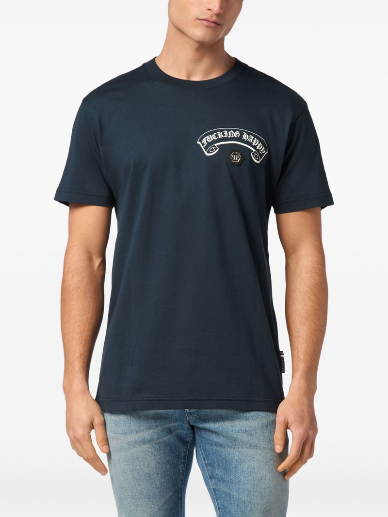 PHILIPP PLEIN back-logo crew-neck T-shirt outlook