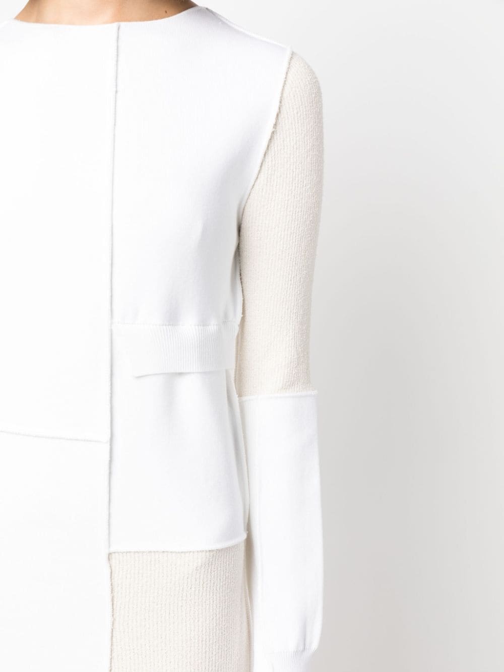 colour-block exposed-seam midi dress - 5