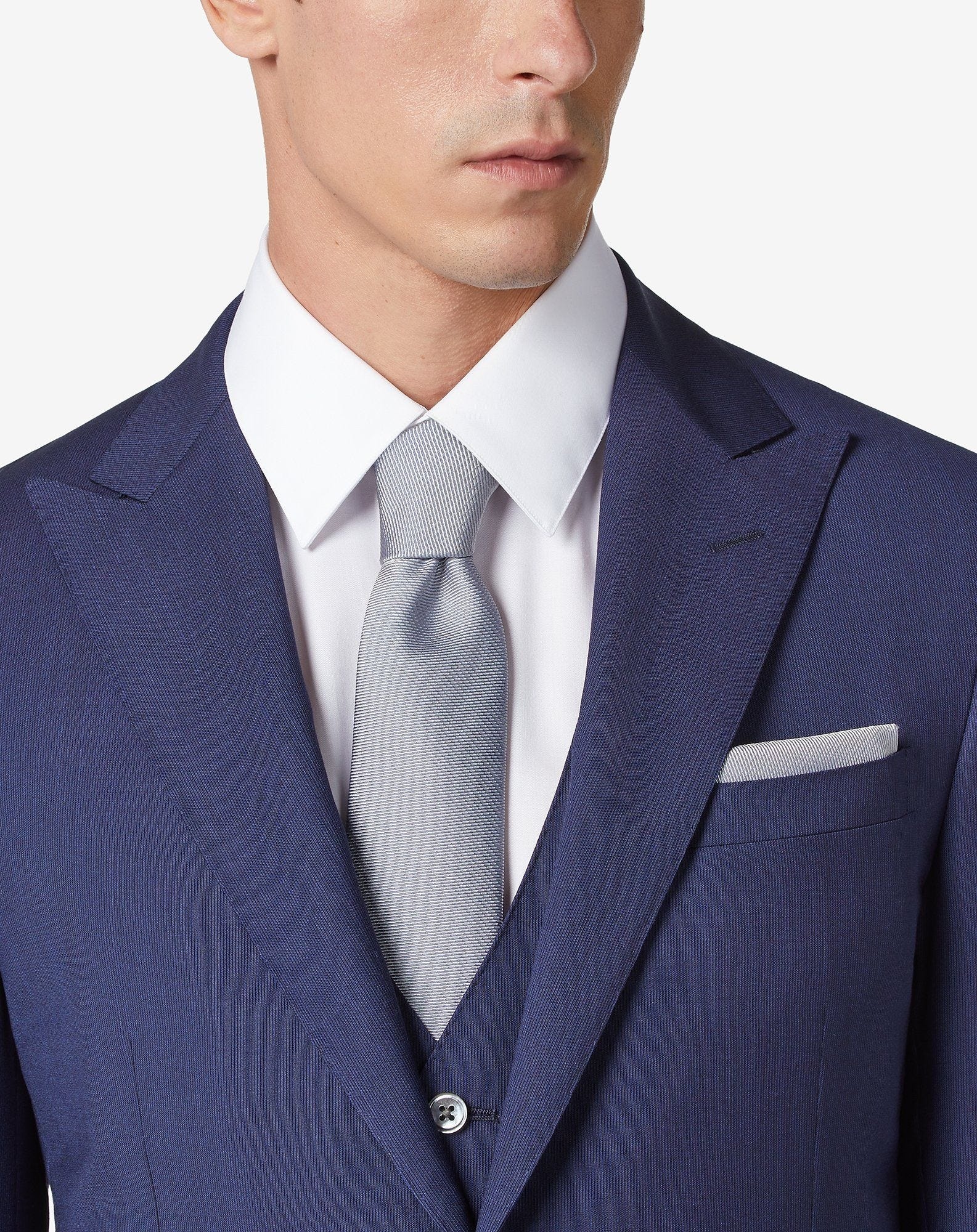Light blue micro-pattern tie 2
