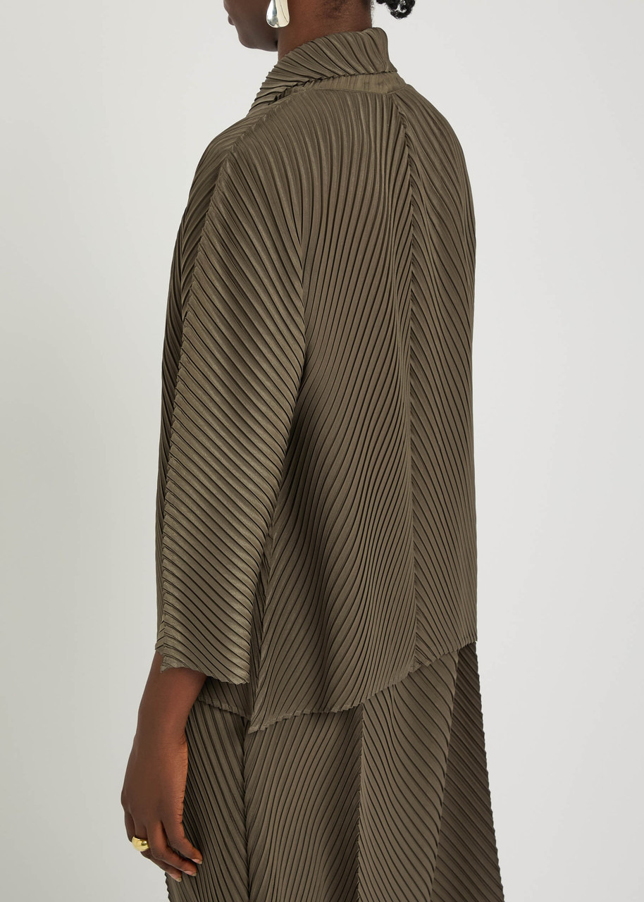 Homme Plissé Issey Miyake Pleated Satin-plissé Cardigan - 3