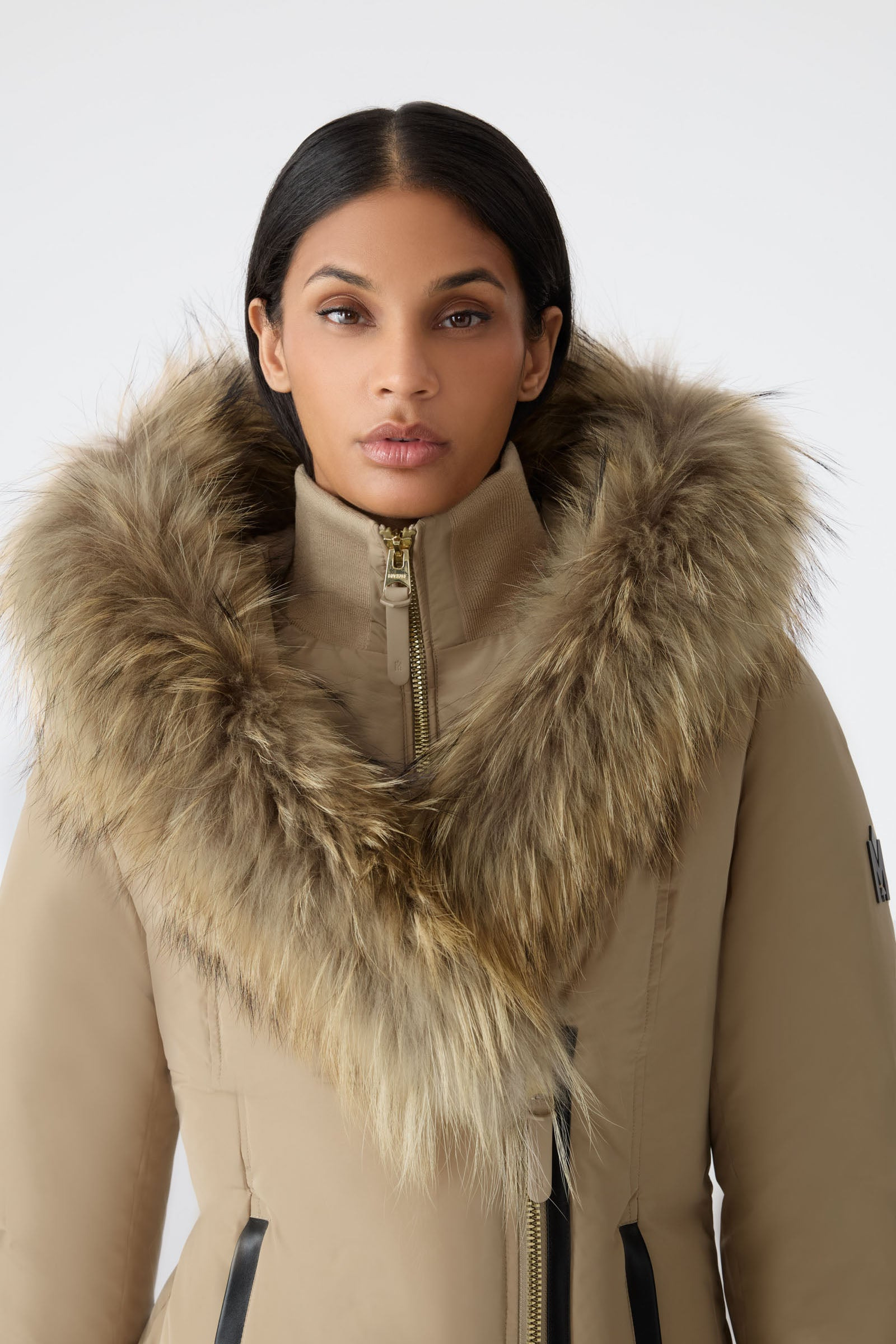 ADALI down coat with natural fur Signature Mackage Collar - 6
