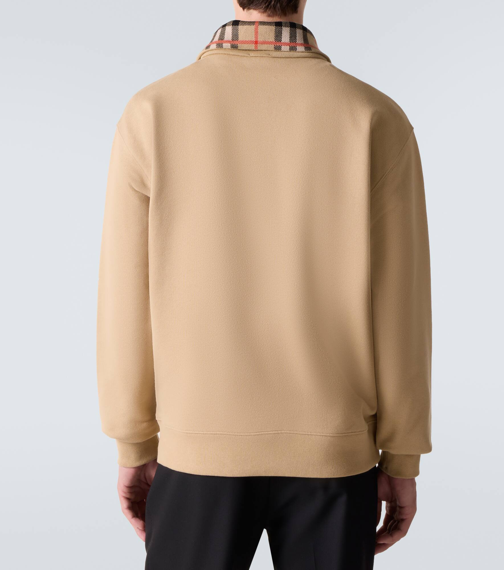 Burberry Check cotton jersey half-zip sweatshirt - 4