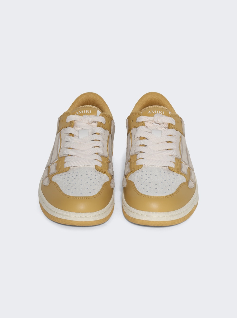 Debossed Quad Skel Low Top Sneakers Champagne - 5