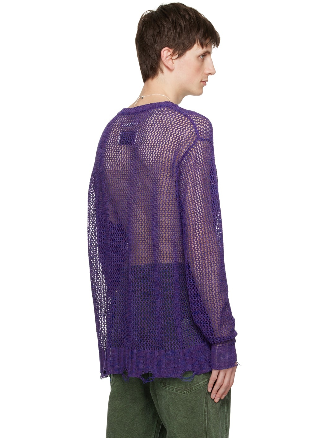 Purple Oversized Sweater - 3