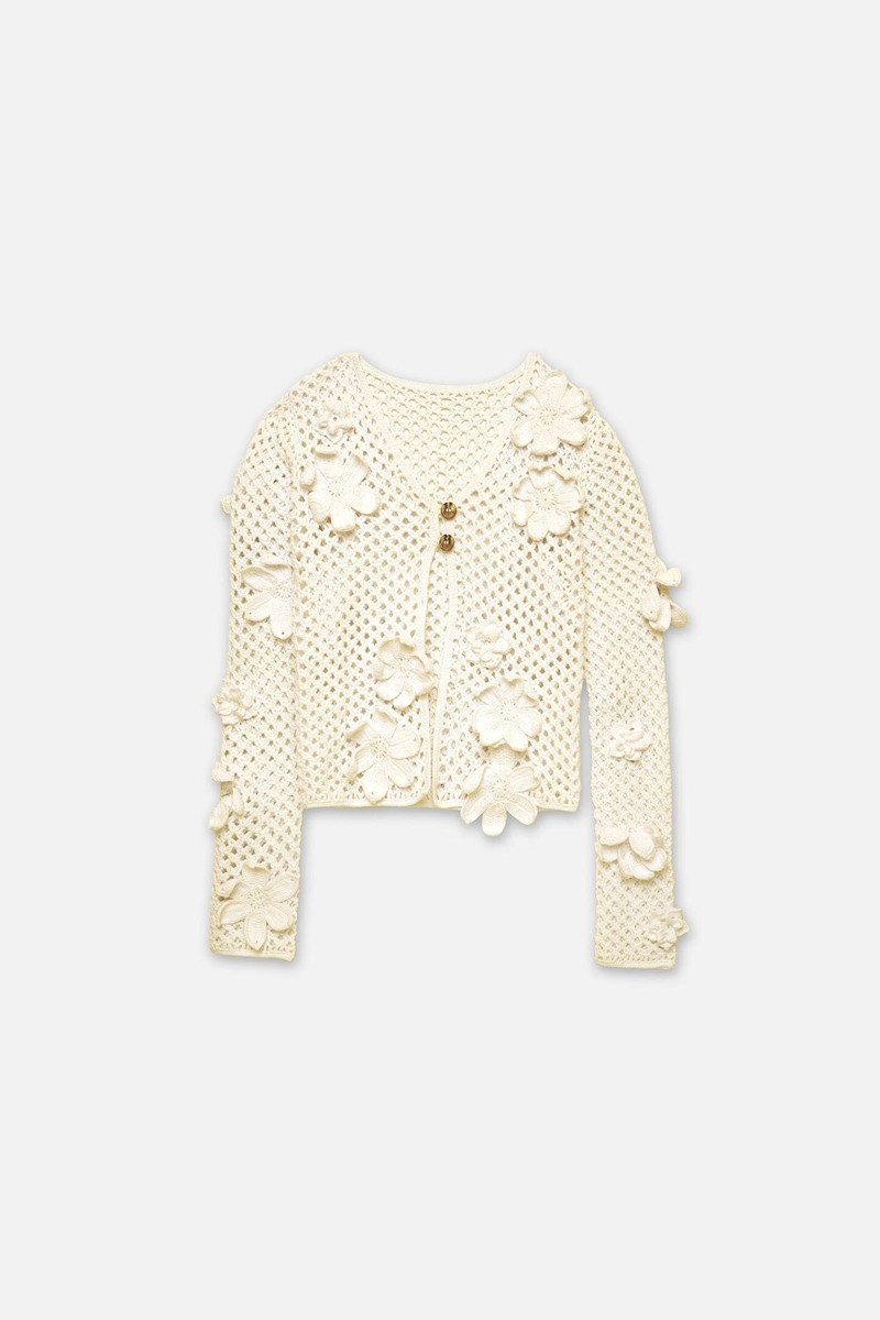 FLORAL LACE CROCHET CARDIGAN 1