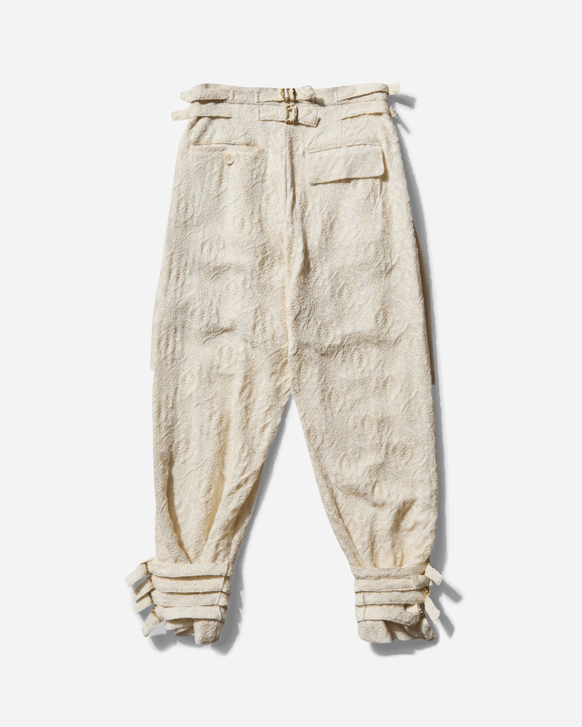 Women's Linen Belt Pants Ivory - 2