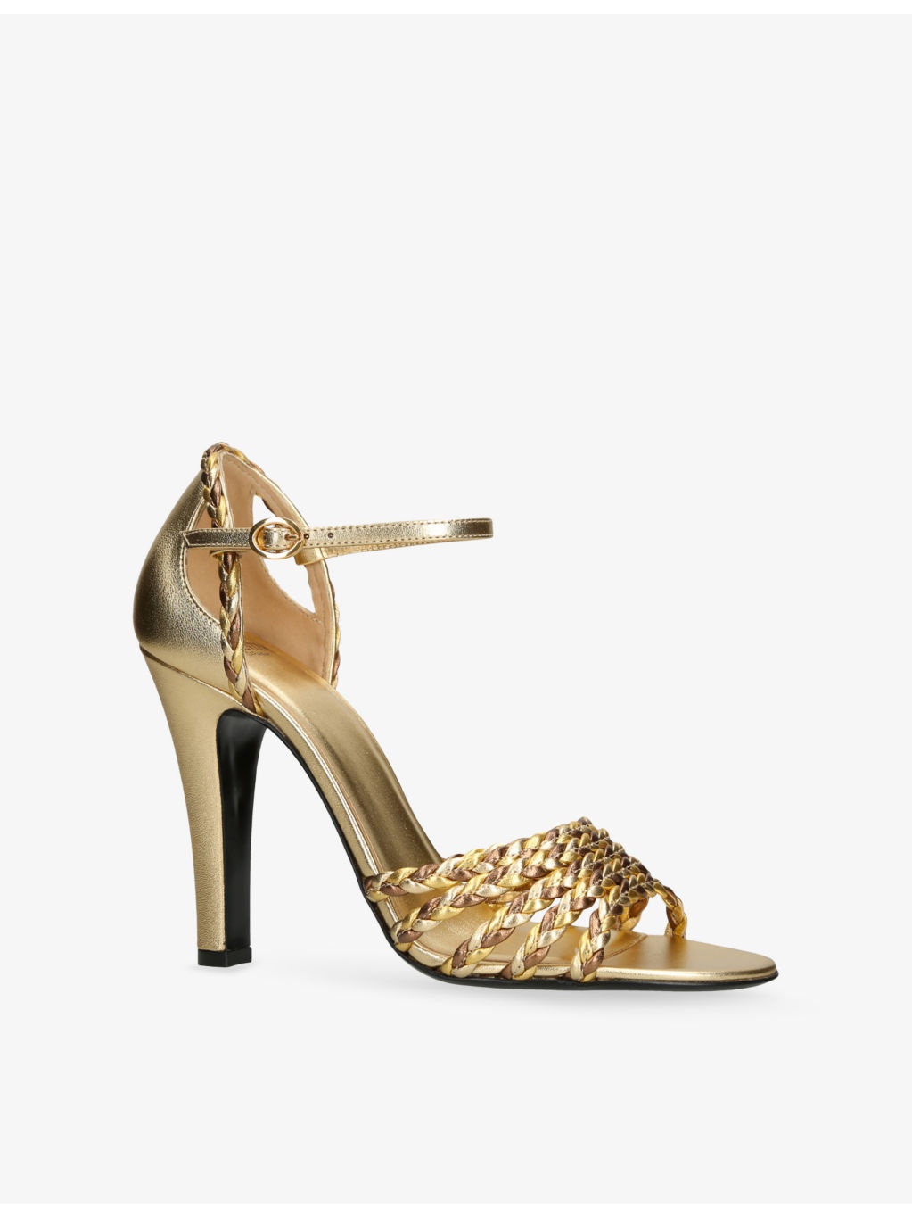 Hi Dolly 105 Metallic-Leather Heeled Sandals - 3