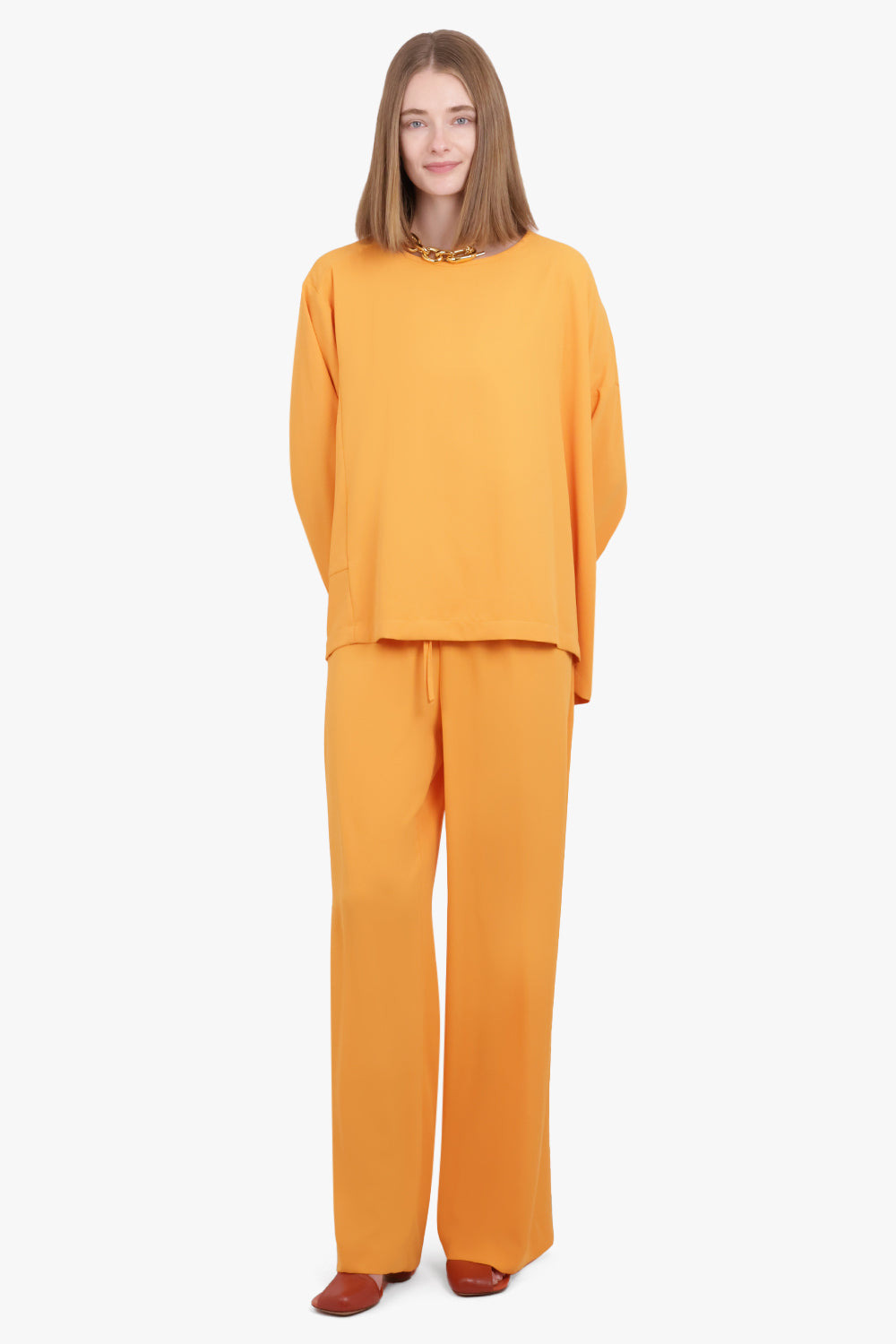 PUVIS WIDE LEG DRAWSTRING PANT | ORANGE - 7