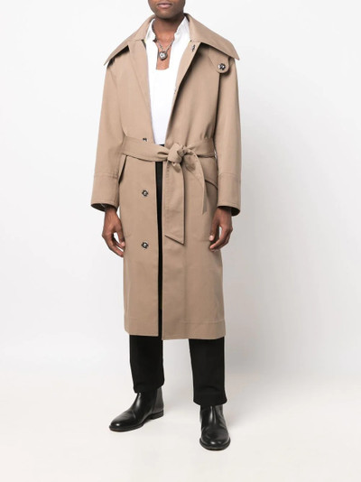 AMI Paris oversized belted trench coat outlook
