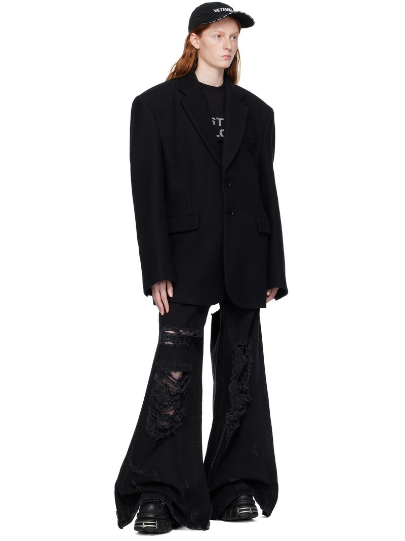 VETEMENTS Black Distressed Jeans outlook