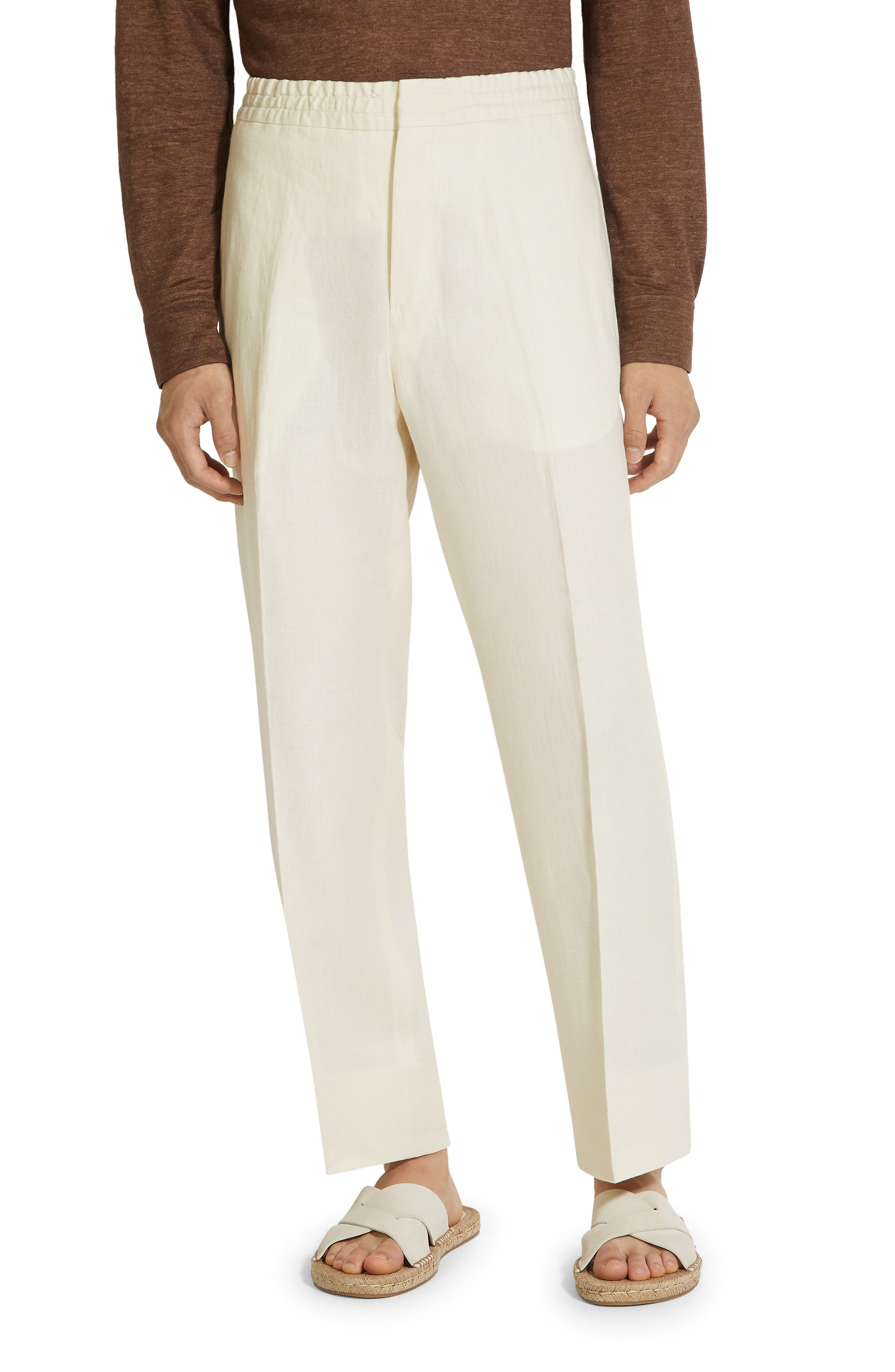 Oasi Linen Drawstring Trousers - 1