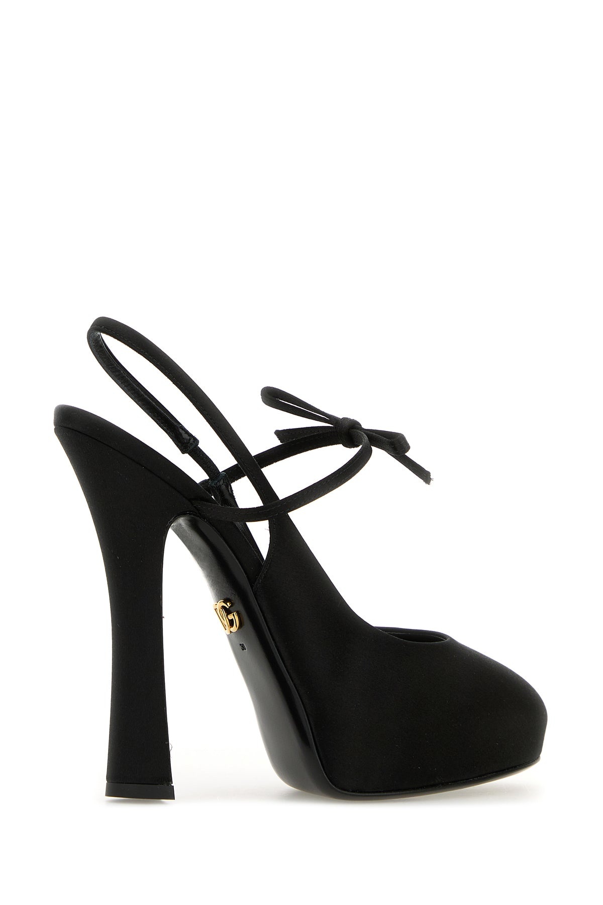 Black satin pumps - 3